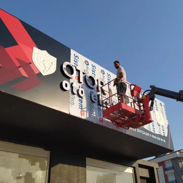 Otokale Otomotiv Kompozit Cephe ve Kutu Harf Uygulamamız